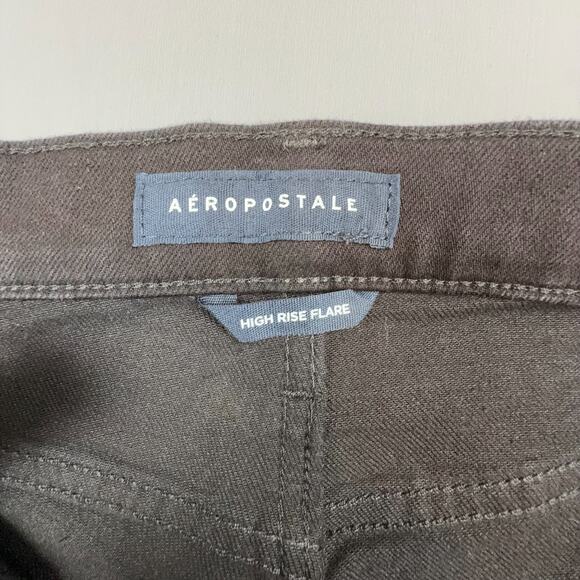Aeropostale High Rise Flare Jeans Black 4 Stretch Twill Flattering Fit - Picture 7 of 8